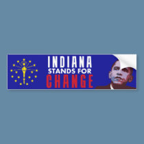 Indiana Stands for Change - Obama Bumper Sticker bumper stickers by evarmy98x Indiana Stands for Change - Obama Bumper Sticker bumper stickers