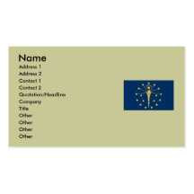 Indiana State Flag Business Card