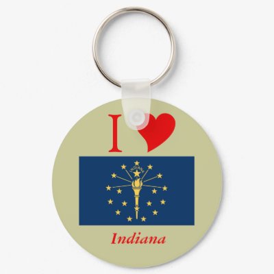 Indiana State Flag Keychain by TheFlagStore