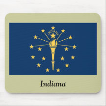 Indiana State Flag Mouse Pads