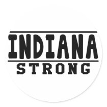 Indiana Strong Designs Round Stickers