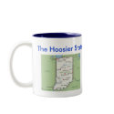 Indiana Symbols & Map mugs by archemedes Indiana Symbols & Map mugs