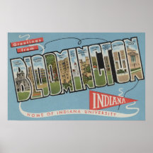 Indiana University - Large Letter Scenes Print
