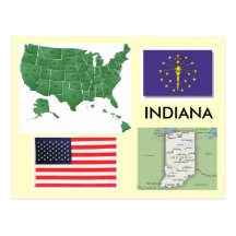 Indiana, USA Post Card