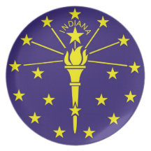 indiana usa state flag plate america