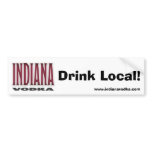 Indiana Vodka - Drink Local Bumper Sticker bumper stickers