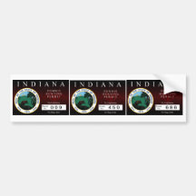 Indiana Zombie Hunting Permit Bumper Sticker
