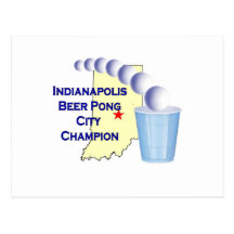 Indianapolis Beer Pon Champion Postcards