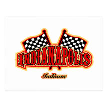 Indianapolis Flagged Postcards