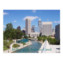 Indianapolis Indiana Canal Postcard