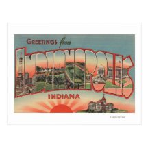 Indianapolis, Indiana - Large Letter Scenes 2 Post Cards