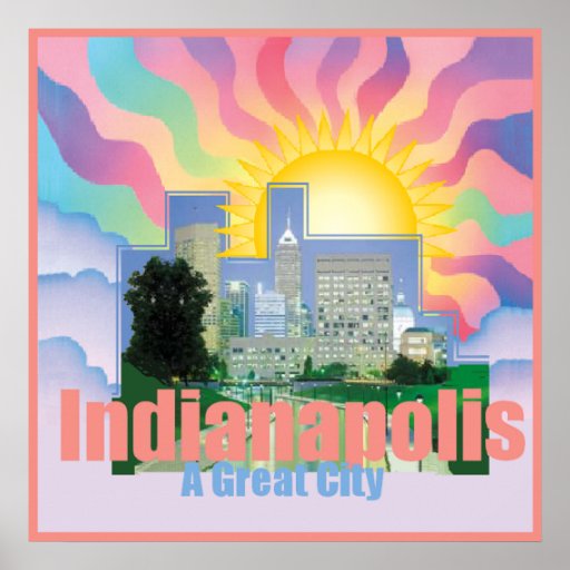 INDIANAPOLIS POSTER Print Zazzle