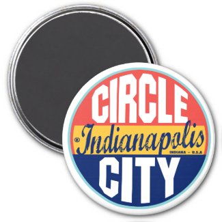 Indianapolis Vintage Label Fridge Magnets