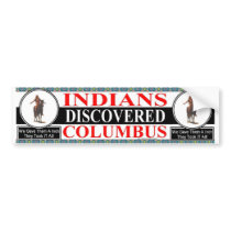 INDIANS COLUMBUS BUMPER STICKER