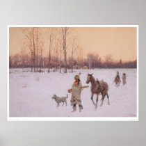 Indians in the Snow (0565A) Print
