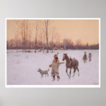 Indians in the Snow (0565A) Print