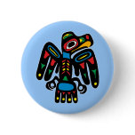 Indians native American raven raven Pinback Buttons