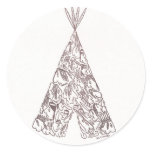 INDIANS - TEPEE - made of little native Americans Sticker