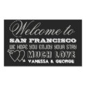 Indie hearts gray type out of town gift bag favor sticker