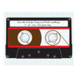 Indie Mixtape (Black/Red) Save the Date Post Card