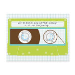 Indie Mixtape (Lime/Sky) Save the Date postcards