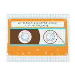 Indie Mixtape (Orange/Sky) Save the Date postcards