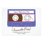Indie Mixtape Wedding (Indigo) Save the Date invitations