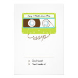 Indie Mixtapes (Lime / Sky) RSVP invitations