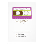 Indie Mixtapes (Purple / Lime) RSVP invitations