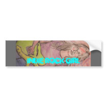 Indie rock girl bumper sticker