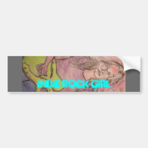 Indie rock girl bumper sticker