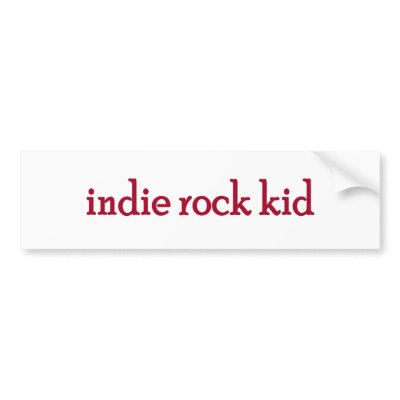 Indie Rock Kid Bumper Stickers by Coolkidstees