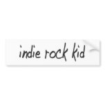 Indie Rock Kid Bumper Stickers