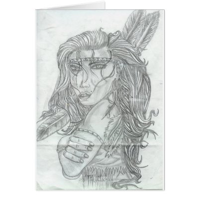 Indigenous Woman Card by Mizz_Cullooyah