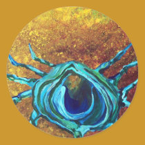 Indigo Crab stickers