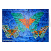 butterfly-greeting-card, butterflies, butterfly-painting, abstract-butterflies, abstract-butterfly-painting, indigo-flight, timothy-orikri, Cartão com design gráfico personalizado