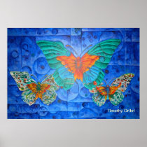 butterfly, butterfly-painting, butterflies-by-timothyorikri, indigo-flight, decorative-art, butterflies, nature, abstract-butterflies, Poster with custom graphic design