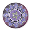 Indigo Lotus Magnet (round)