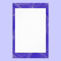 Indigo Petals Morphed Border Stationery stationery