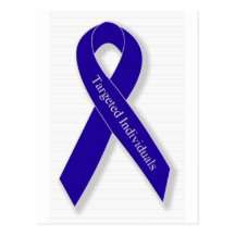 Indigo Ribbon Line Post Card