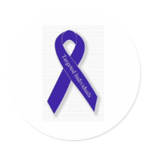 Indigo Ribbon Line stickers