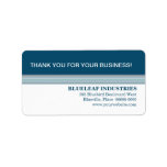 Indigo Stripes Business Thank You Label