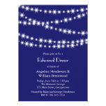 Indigo Twinkle Lights Rehearsal Dinner Invitation
