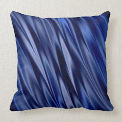 Indigo & violet blue satin style stripes pillows