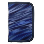 Indigo & violet blue satin style stripes folio planners