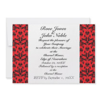 Indigo White (Ruby) Wedding Invitation