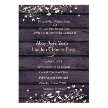 Indigo Wood Wedding Invitation