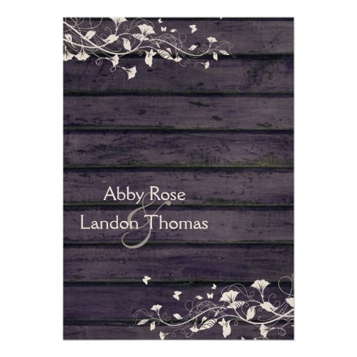 Indigo Wood Wedding Invitation