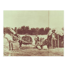 Indios de Cheyenne en el movimiento, 1878 (foto de Tarjetas Postales