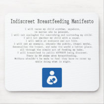 Indiscreet Breastfeeding Manifesto Mouse Mats
